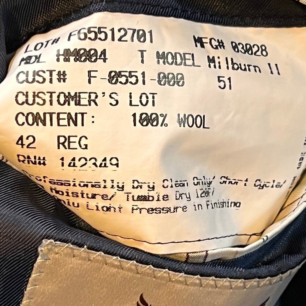 Hickey Freeman MIlburn II Blue Wool Men's Blazer.  Size 42 Regular - Picture 4 of 11